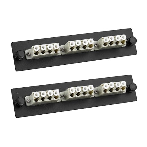 2-Pack LC/MM Fiber Patch Panel, 3 Multimode Gray 4 Channels LC Adapters by Duogaliaopticalfiberproduct