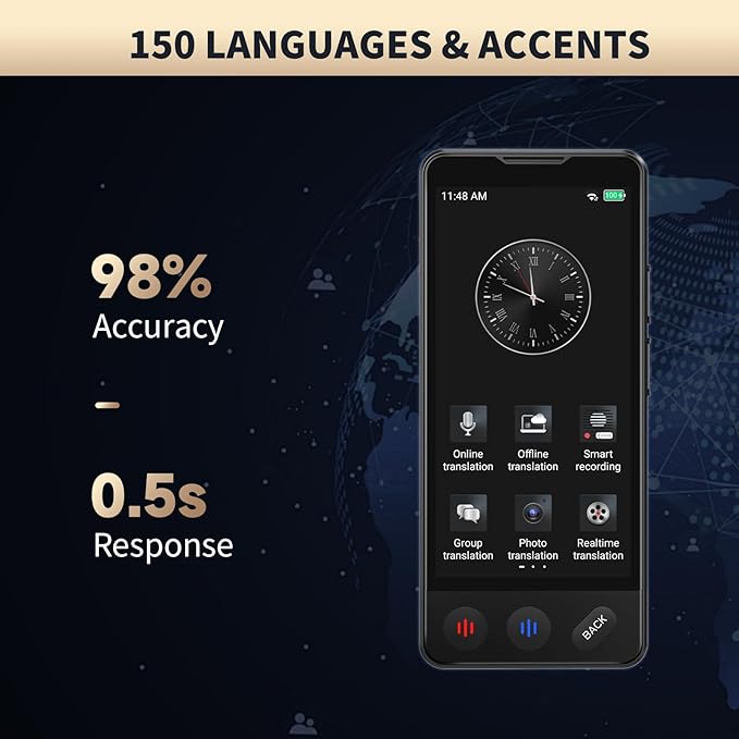 AI Language Translator Device, 2026 Upgraded VORMOR Translator No WiFi Needed - Image 3