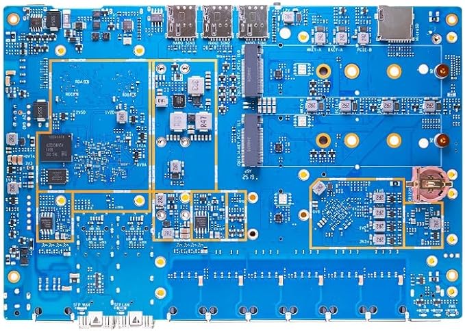youyeetoo BPI-R4 Pro 8X/4E WiFi 7 Router Board, 8GB DDR4 MT7988A Cortex-A73 - Image 6
