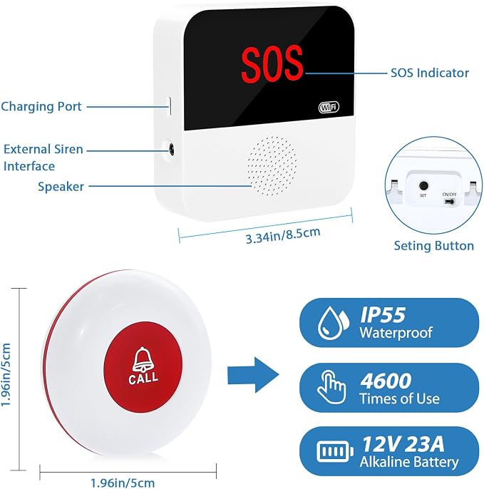 WiFi Rechargeable Smart Caregiver Pager System - Image 9