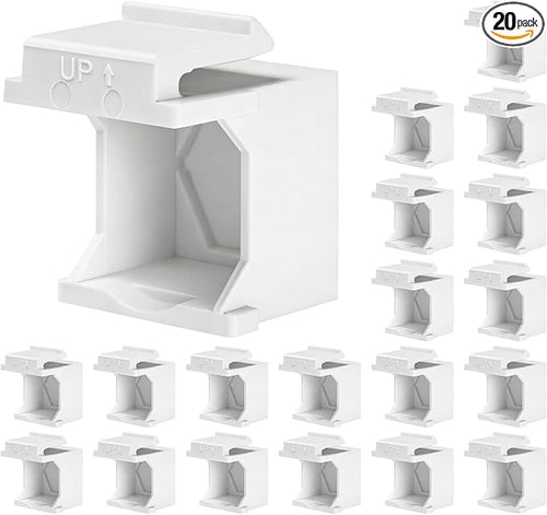 20-Pack Blank Keystone Jack Insert by Togconn