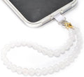 Agate Beaded Phone Wrist Strap for Women Men Stone Beads Charm Handmade by Aluckiss