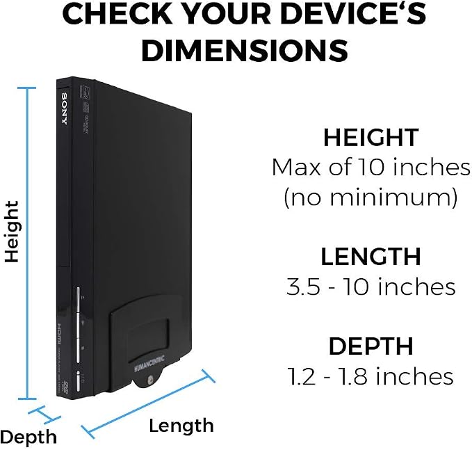 HumanCentric Cable Box and Modem Mount, Adjustable Wall Mount - Image 3