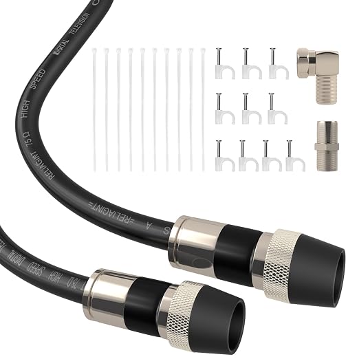 75ft RG6 Coaxial Cable, 75 Ohm TV Coax Cable by RELIAGINT