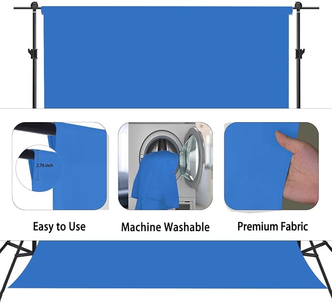 Royal Blue Photo Backdrop, Photo Booth Portrait Photography Backdrops, Studio - Image 6