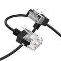 Cat6A Ethernet Cable 90 Degree Downward Angled 30FT, Flexible Slim & Ultra Thin by Thzzhnno