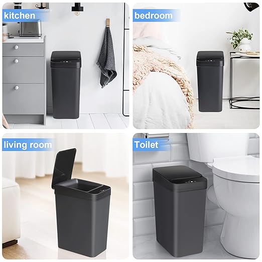 Anborry Bathroom Automatic Trash Can 4 Gallon Touchless Motion Sensor Small - Image 7