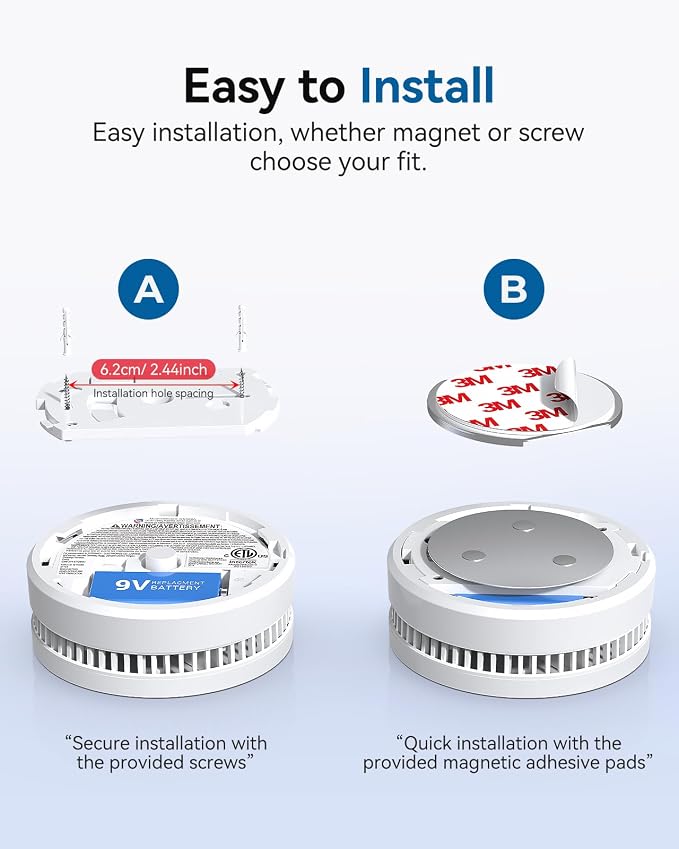 SITERWELL12 Pack Smoke Detector, 10 Year Product Life Fire Alarm - Image 5