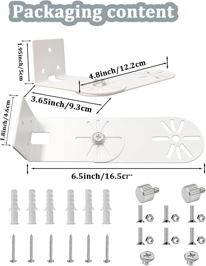 4Pack Metal Swivel Wall Mount Bracket - Image 5