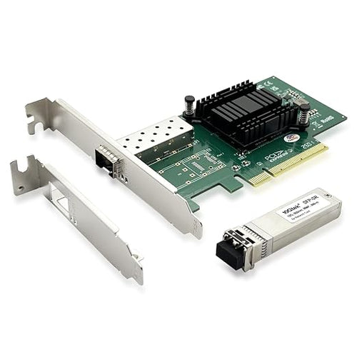 10Gtek 10Gb SFP+ NIC Network Card, Single SFP+ Port, Intel 82599EN Controller by 10Gtek