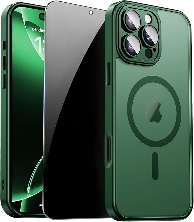 for iPhone 16 Pro Case with Privacy Screen Protector and Camera Protection by ZOZDOKG
