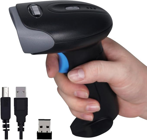 1D 2D QR Barcode Scanner Wireless, Handheld Cordless Bar Codes Reader by Rabitpos