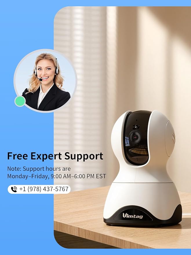 VIMTAG 2.5K 4MP Pan/Tilt Pet Camera Indoor - Image 10