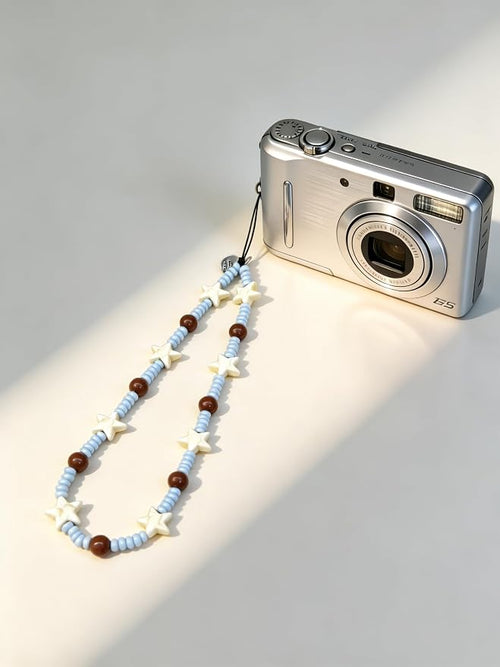 2 Pcs Phone Charm Strap Hand for iPhone Wrist Strap Camera Lanyard Pearl Beaded - Image 2