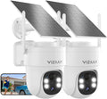 VIZIUUY Solar Security Cameras Wireless Outdoor, 2 Pack 3MP Security Cameras by VIZIUUYSecurity