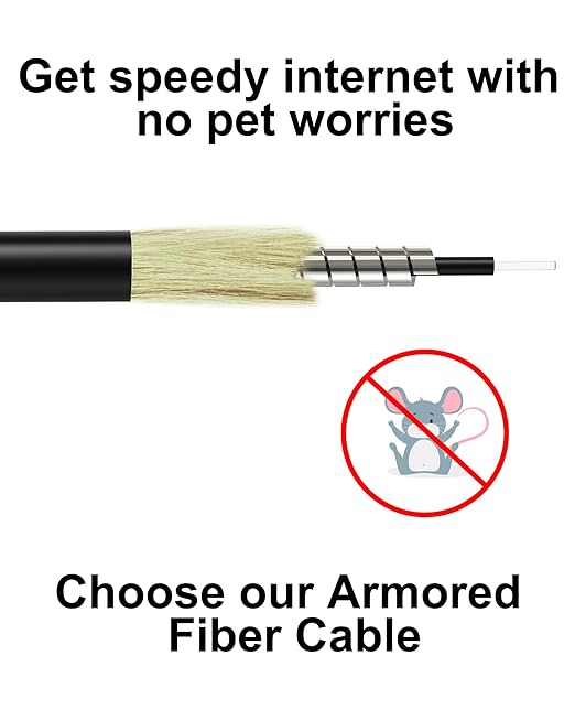 90M/295ft SC/APC Fiber Optic Internet Cable Extension, SC/APC to SC/APC Armored - Image 3