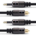 FosPower 24K Gold Plated Toslink to Mini Toslink Digital Fiber Optical S/PDIF by FosPower