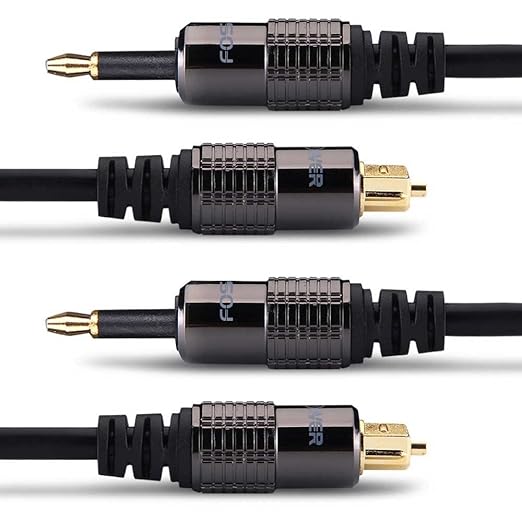 FosPower 24K Gold Plated Toslink to Mini Toslink Digital Fiber Optical S/PDIF by FosPower