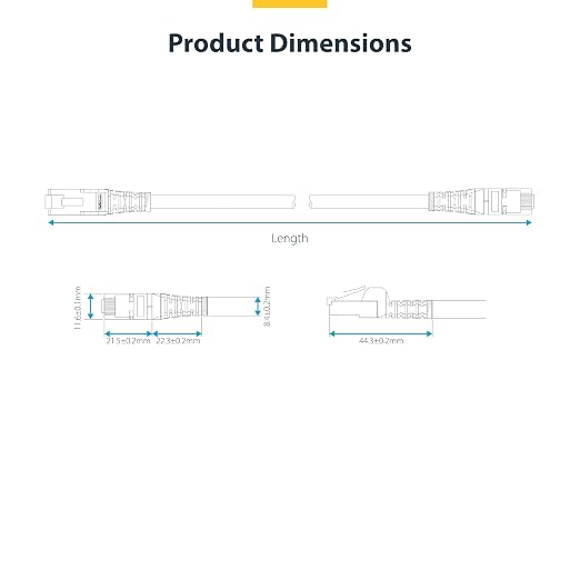 StarTech.com 1ft Blue CAT8 Ethernet Cable, Snagless RJ45, 100W PoE++, 26AWG - Image 6
