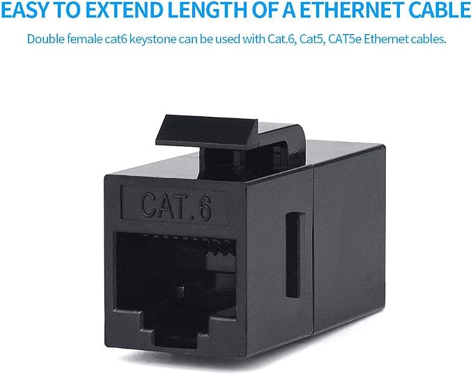 60 Pack Ethernet Couplers RJ45 Cat6 Keystone Coupler Cat5 Cat5e Keystone Jack - Image 5