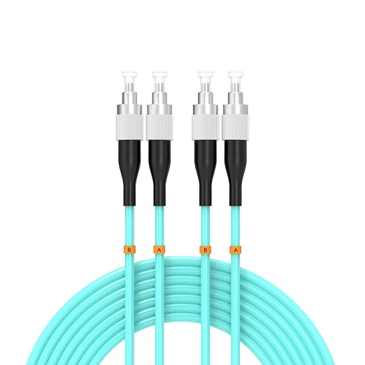 FC/UPC-FC/UPC Fiber Patch Cable OM3 1Meter/4ft 10GB Multimode Jumper Duplex by Buacoz