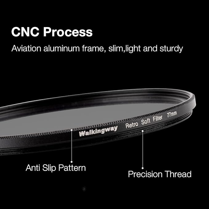 WalkingWay 77mm Retro Soft Filter Vintage Pro-Mist Warm Diffusion Lens Filter - Image 4