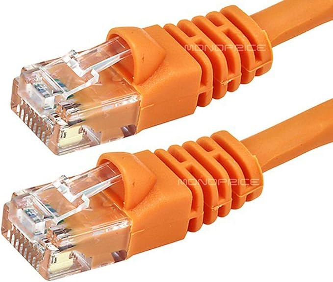 Monoprice Cat5e 3ft Orange Patch Cable UTP 24AWG 350MHz Pure Bare Copper - Image 2