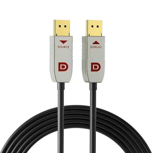 RUIPRO DisplayPort Cable 1.4, 8K Fiber Optic DP Cable 100ft, Supports 32.4Gbps by RUIPRO-ProfessionalQualityVideoandAudioYouCanSeeandHear