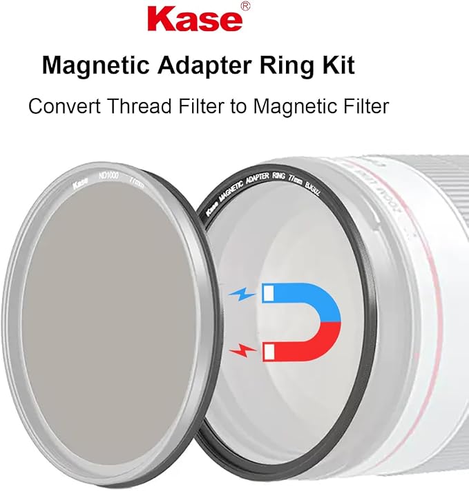 Kase 52mm Magnetic Lens and Filter Adapter Ring Kit - Image 2