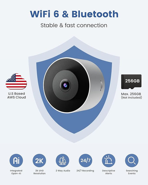 2K Window Camera, WiFi 6 Indoor Camera - Image 2