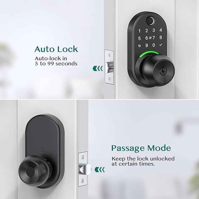 Keypad Smart Door Lock with Knob, Yamiry Keyless Entry Digital Lock with Handle - Image 4