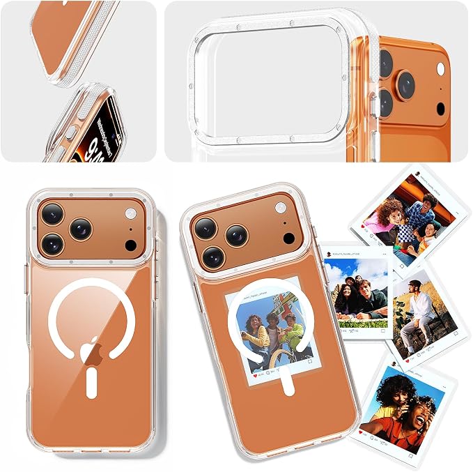 toushion 3 in 1 for iPhone 17 Pro Case Clear Bumper, Fits MagSafe, Shockproof - Image 7