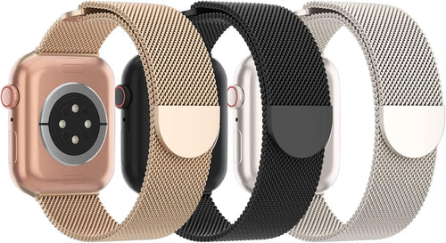 3 Pack Mesh Metal Band Compatible by Steezrd