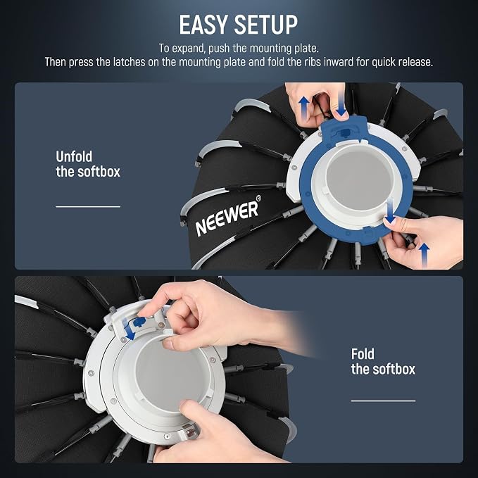 NEEWER Parabolic Softbox Kit, 47.2" Bowens Mount Soft Box - Image 2