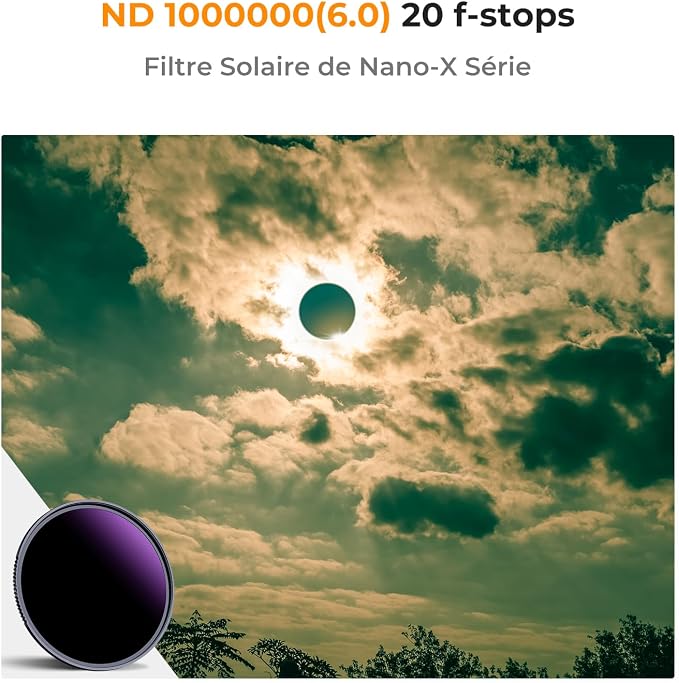 K&F CONCEPT 77mm ND1000000 ND Lens Filter Solar Eclipse Neutral Density Camera - Image 2