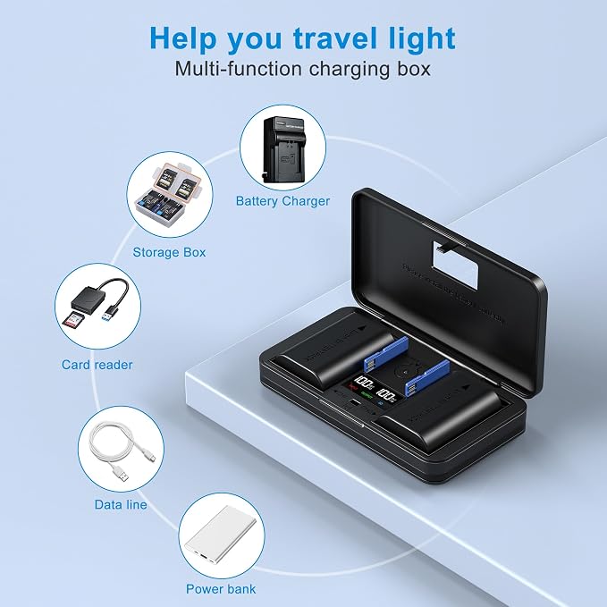NP-W126 Camera Battery Multifunctional Charger Set Compatible - Image 2