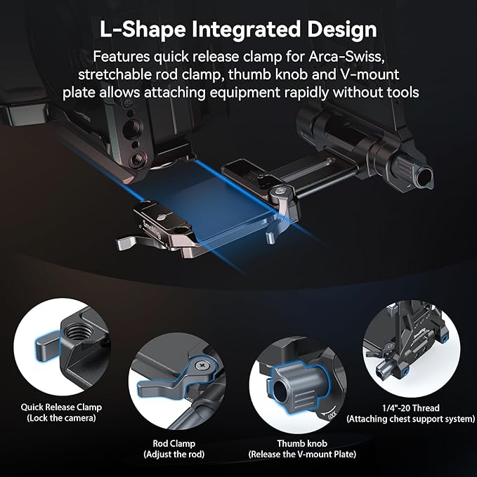 SMALLRIG Foldable V Mount Battery Plate - Image 2
