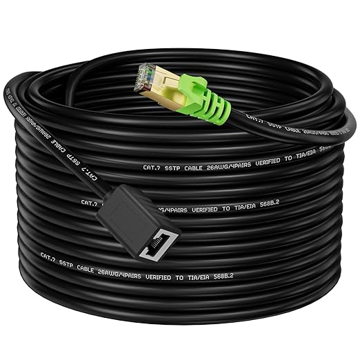 Ethernet Extension Cable 1.5ft, Network Cat6a Extension Patch Cable RJ45 Cords by Weetcoocm