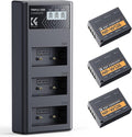 K&F CONCEPT 3-Pack NP-W126 Battery and Upgraded 3-Slot NP-W126S XT30III Battery by KFCONCEPT