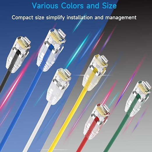 Cat6a Slim Ethernet Patch Cable 5 ft, Cat6a Patch Cable - Image 7