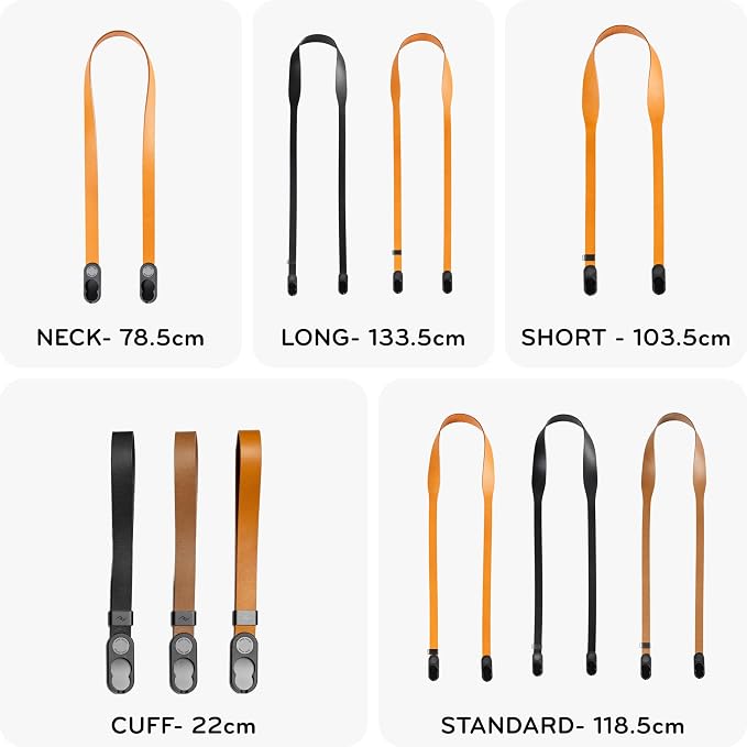 Peak Design Leather Camera Strap – Full-Grain Tan, 46.65" Cross-Body, Quick - Image 2