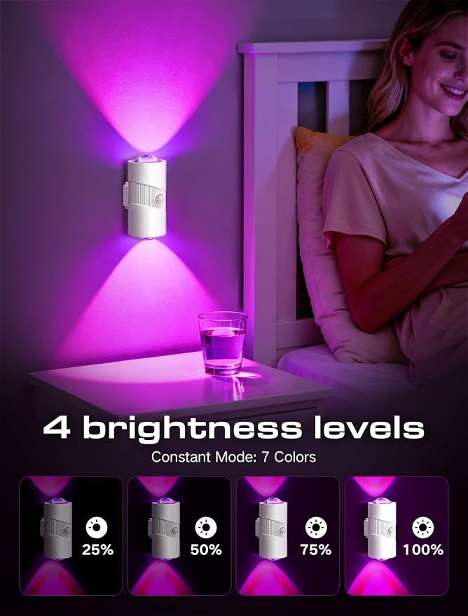 Rechargeable RGB Motion Sensor Night Light, Color Changing LED Night Light - Image 5