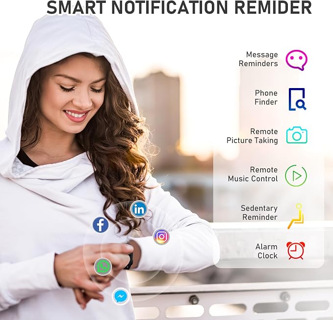Fitness Tracker with 24/7Heart Rate, Blood Pressure, Sleep Tracking, Activity - Image 6