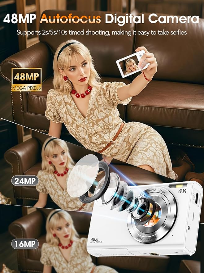 Digital Camera, Autofocus 4K Vlogging Camera - Image 2