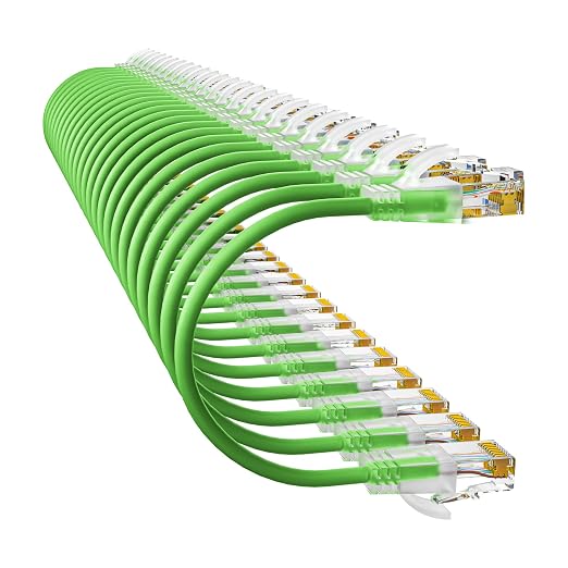 Cat6a Patch Cables 1ft Slim, Cat6 Ethernet Patch Cable Pure Copper, Flexible by 10Gsupxsel