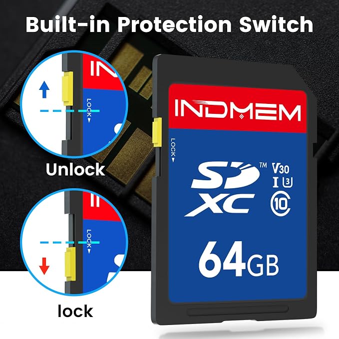 SD Card 64GB 10pack, High Speed up to 90M/S SDXC UHS-I Memory Cards, Full HD & - Image 7