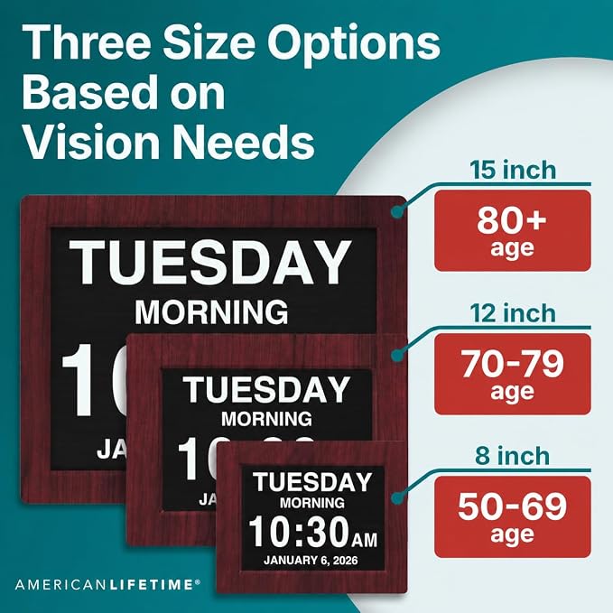 American Lifetime, New Version, Day Clock Extra Large Impaired Vision Digital - Image 3