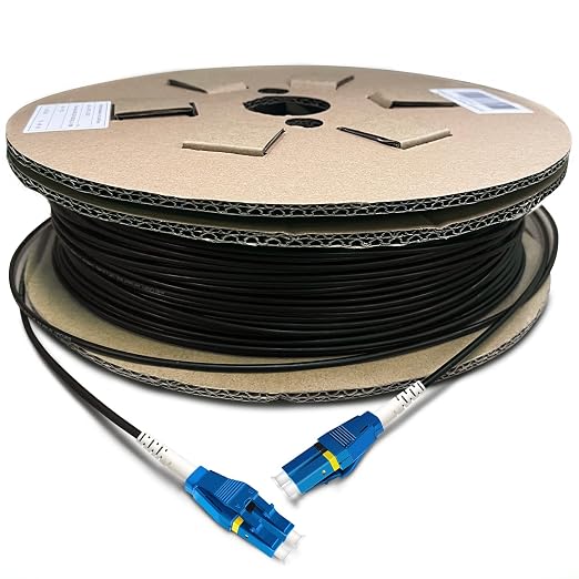 300 Meters Uniboot LC to LC Outdoor Armored Fiber Patch Cable, Low Friction by Bangun
