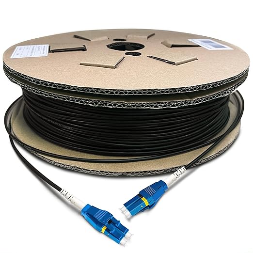 500 Feet Uniboot LC to LC Outdoor Armored Fiber Patch Cable, Low Friction by Bangun