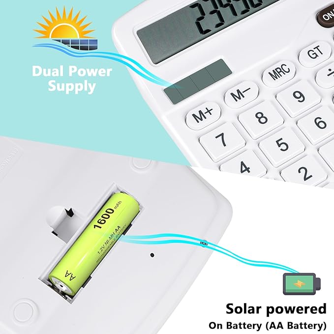 Cute White Desktop Calculator - Image 3